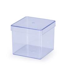 Caixinha acrílica transparente c/ tampa 5x5cm pct c/ 10 un