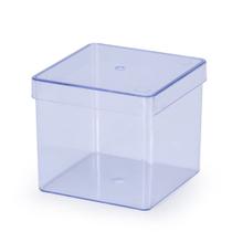 Caixinha acrilica transparente c/ tampa 8x8cm un.