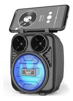 Caixinha Caixa Som Bluetooth Usb Cartão Sd Mp3 Cor Preto