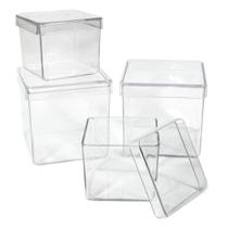 Caixinha De Acrílico Lembrancinha Festa 5x5 E 4x4 60 Pçs Caixinha De Acrílico Lembrancinha Festa 5x5 E 4x4 60 Pçs