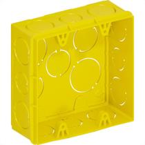 Caixinha De Luz Pvc Tigre Amarela 4X4 - Kit C/12 Pecas