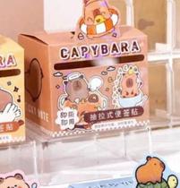 Caixinha de Mesa c/ Bloco de Notas Autocolantes Capivara Caixinha de Mesa c/ Bloco de Notas Autocolantes Capivara