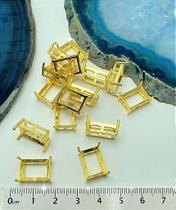 Caixinha de Metal Retangular 10x14mm - 01 Unidade