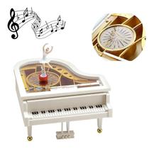 Caixinha De Música Caixa Porta Joias Com Bailarina Que Dança A Corda Piano De Cauda UnyHome SDL01