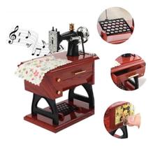 Caixinha De Musica Maquina Costura Musical Porta Joias Retro Caixinha De Musica Maquina Costura Musical Porta Joias Retro