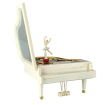 Caixinha De Música Porta Jóias Piano Cauda Bailarina Vintage - UnyHome