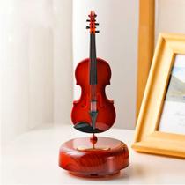 Caixinha de Música Rotativo Instrumento Musical Violão Violino - Caixinha De Musica