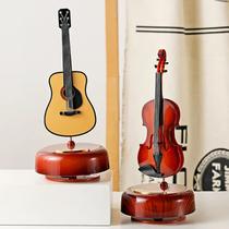 Caixinha de Música Rotativo Instrumento Musical Violão Violino Caixinha de Música Rotativo Instrumento Musical Violão Violino