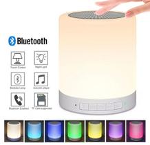 Caixinha De Som Bluetooth Modelo Abajur Com Led Multicores