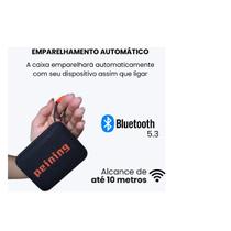 Caixinha De Som Bluetooth Pequena Portátil Resistente Água Cor Preto