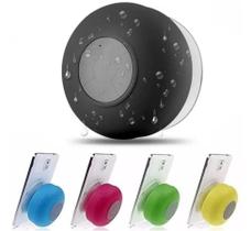 Caixinha de Som Bluetooth Sem Fio Resistente A Agua Com Ventosa Para Banheiro Área Externa Piscina para Banho Recarregavel Presente dias dos Namorados