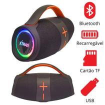 Caixinha De Som Bluetooth Usb Caixa Tropical Box Multimídia - Xtrad