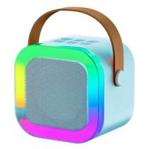Caixinha de Som com Alça em Couro, potátil, 20w com led RGB