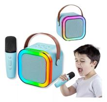 Caixinha de Som com Microfone Karaoke LED Bluetooth sem Fio