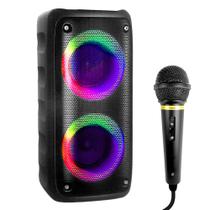 Caixinha de Som com Microfone Torre Karaokê p/ Festa Eventos
