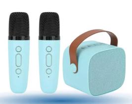 Caixinha De Som Karaokê 2 Microfones Bluetooth Portátil