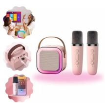 Caixinha De Som Karaokê 2 Microfones Bluetooth Portátil Caixinha De Som Karaokê 2 Microfones Bluetooth Portátil