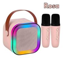 Caixinha De Som Karaokê Bluetooth Com 2 Microfones - Genérico