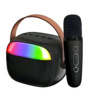 Caixinha de Som Karaokê Bluetooth Microfone Sem Fio