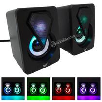 Caixinha De Som Multimídia Estéreo 6w Led Rgb Rms Para Pc AL3082