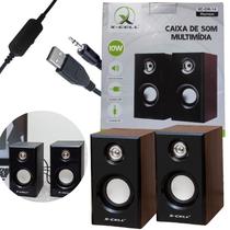 Caixinha de Som Para PC P2 USB Potente Amplificada Madeira Caixinha de Som Para PC P2 USB Potente Amplificada Madeira