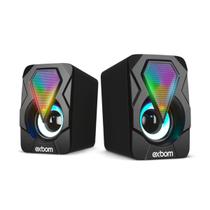 Caixinha De Som Pc Gamer Notebook Luz Led Colorida 10w Usb Caixinha De Som Pc Gamer Notebook Luz Led Colorida 10w Usb