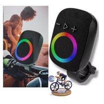 Caixinha de Som Portatil Bluetooth Wireless USB Com Suporte Para Guidom de Bicicleta/Moto