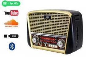 Caixinha de Som Retro J-107Bt Amarela - Altomex Caixinha de Som Retro J-107Bt Amarela - Altomex