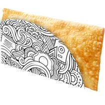 Caixinha Embalagem Pastel ou Tapioca 100un Branco e Preto