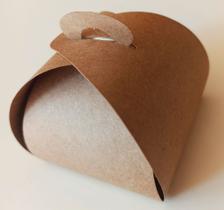 Caixinha Lembrancinha Bem-casado Bombom Macaron Kraft - 100 Pçs