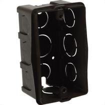 Caixinha Luz Plastica 4X2 Pial/Legrand Preta 689044 - Kit C/32