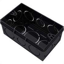 Caixinha Luz Plastica 4X2 Tigre Preta Pesado - Kit C/24