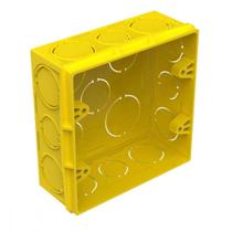 Caixinha Luz Plastica 4X4 Tigre Flex Amarela - Kit C/12 Caixinha Luz Plastica 4X4 Tigre Flex Amarela - Kit C/12