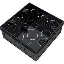 Caixinha Luz Pvc Tigre Preta 4X4 Pesada Roscavel - Kit C/12 Pecas Caixinha Luz Pvc Tigre Preta 4X4 Pesada Roscavel - Kit C/12 Pecas