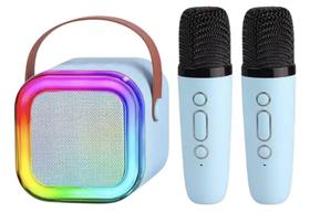 Caixinha Microfone Duplo Bluetooth Sem Fio Youtube Karaoke Infantil - Colorful Karaoke