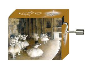 Caixinha Musical Fridolin "Schumann - Devaneios" Caixa com motivo: Edgar Degas, Ensaio do Balé