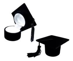 Caixinha Para Anel De Formatura - Capelo De Veludo Caixinha Para Anel De Formatura - Capelo De Veludo