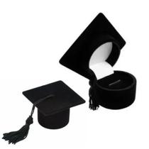 Caixinha Para Anel De Formatura- Capelo De Veludo Caixinha Para Anel De Formatura- Capelo De Veludo