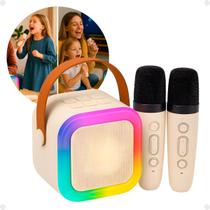 Caixinha Som Karaokê 2 Microfones Sem Fio Bluetooth Caixinha Som Karaokê 2 Microfones Sem Fio Bluetooth