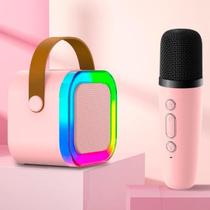 Caixinha Som Karaokê Infantil C/ Microfone Sem Fio Bluetooth