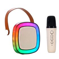 Caixinha Som Karaokê Infantil Microfone Sem Fio Bluetooth