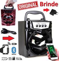 Caixinha Som Portátil Bluetooth Celular Universal Rádio Fm