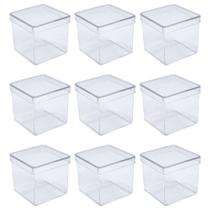 Caixinhas de Acrílico Com Tampa 4cm Transparente 30 unidades