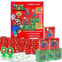 Caixinhas de lembrancinhas Super Mario com 20 peças e adesivos Caixinhas de lembrancinhas Super Mario com 20 peças e adesivos