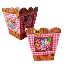 Caixinhas De Pipoca Festa Junina Xadrez Kit 30 Unidades