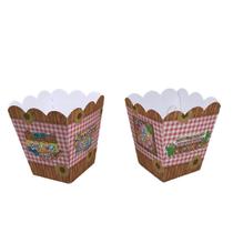 Caixinhas De Pipoca Festa Junina Xadrez Kit 50 Unidades
