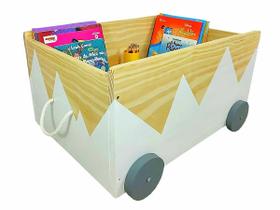 Caixote Baú Toy Box G Organizador De Brinquedos Com Rodinhas - Curumim Kids Room