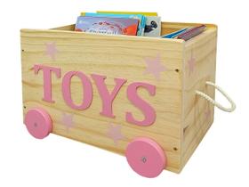 Caixote Baú Toy Box Organizador De Brinquedos Madeira Toys - Curumim Kids Room