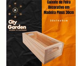 Caixote de Feira Decorativo em Madeira Pinus - CITY GARDEN