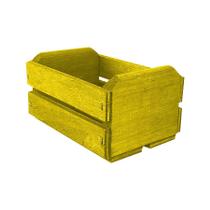 Caixote de Madeira Amarelo 11,5x8,5x6,5cm - 01 Unidade - Rizzo - RIZZO DISTRIBUIDORA DE EMBALAGENS